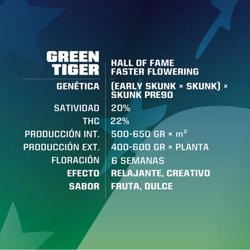 Sementes de Maconha Faster Green Tiger| BSF Seeds Brasil
